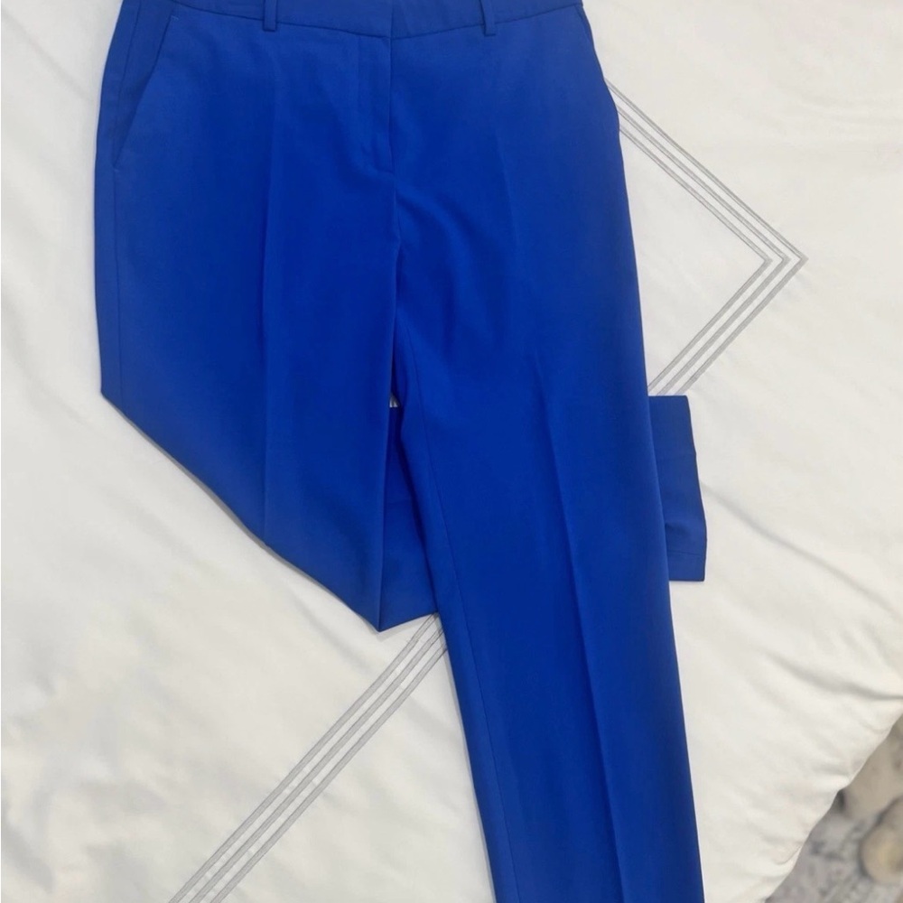 Theory Hartsdale Wool Blend Trouser Pants Women's Size 10 Vibrant Blue